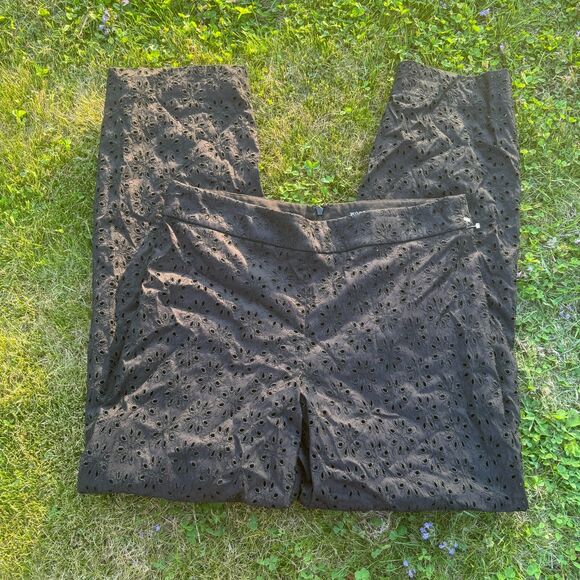 Worth New York Eyelet Pants Black Spring - Picture 1 of 4